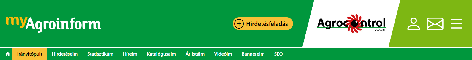 Irányítópult fejléc