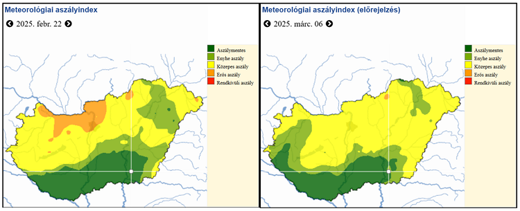 Meteorológiai aszályindex térképek 