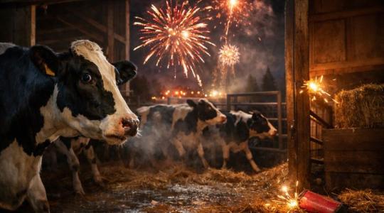 Engedjük ki a malacot? – Miért különösen veszélyes a szilveszteri tűzijáték a szarvasmarhákra?