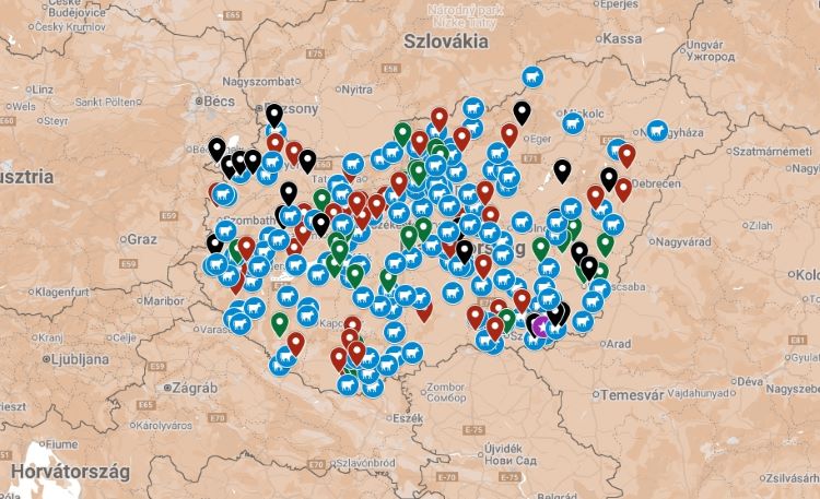 tejtermelők térképe