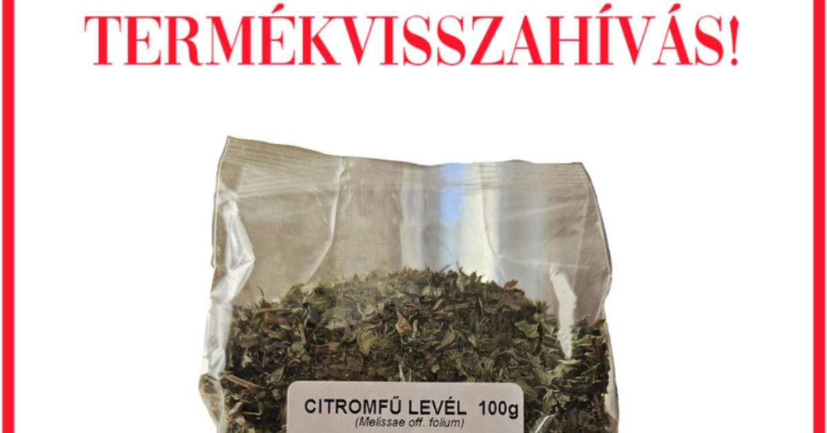 Újabb termékvisszahívás: DDT-t tartalmaz a tea! Újabb termékvisszahívás: DDT-t tartalmaz a tea!