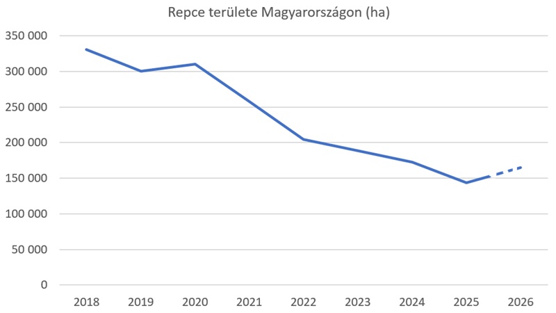 Nyolc év alatt megfeleződött a hazai repcetermelés