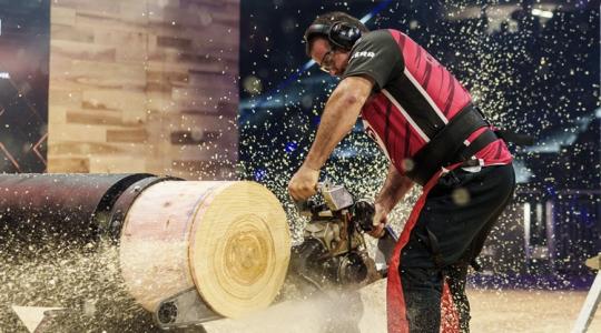 Brutális adrenalinsokk: fejszékkel, láncfűrésszel támadnak a legjobb favágók