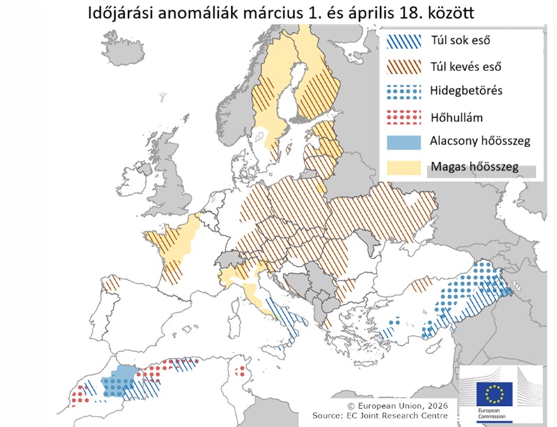 Európa nagyobbik felén túl száraz az idei tavasz