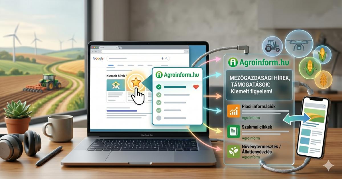 Megéri: állítsd be az Agroinformot a Google-ben, hogy könnyebben megtaláld híreinket