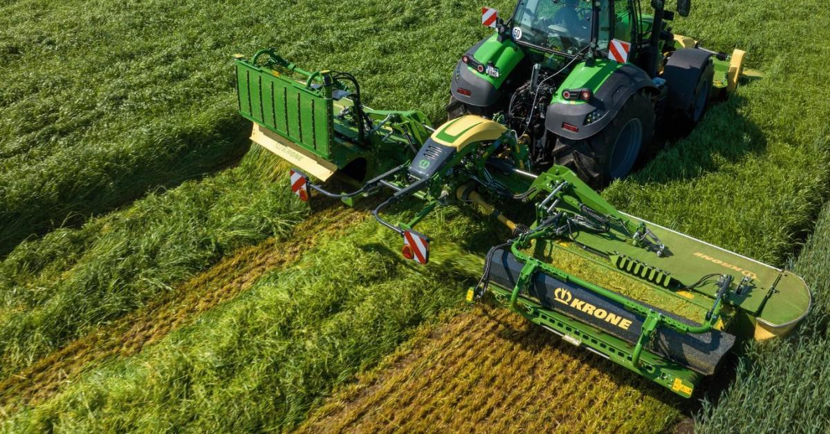 Hatékony szálastakarmány-betakarítás Krone kaszákkal