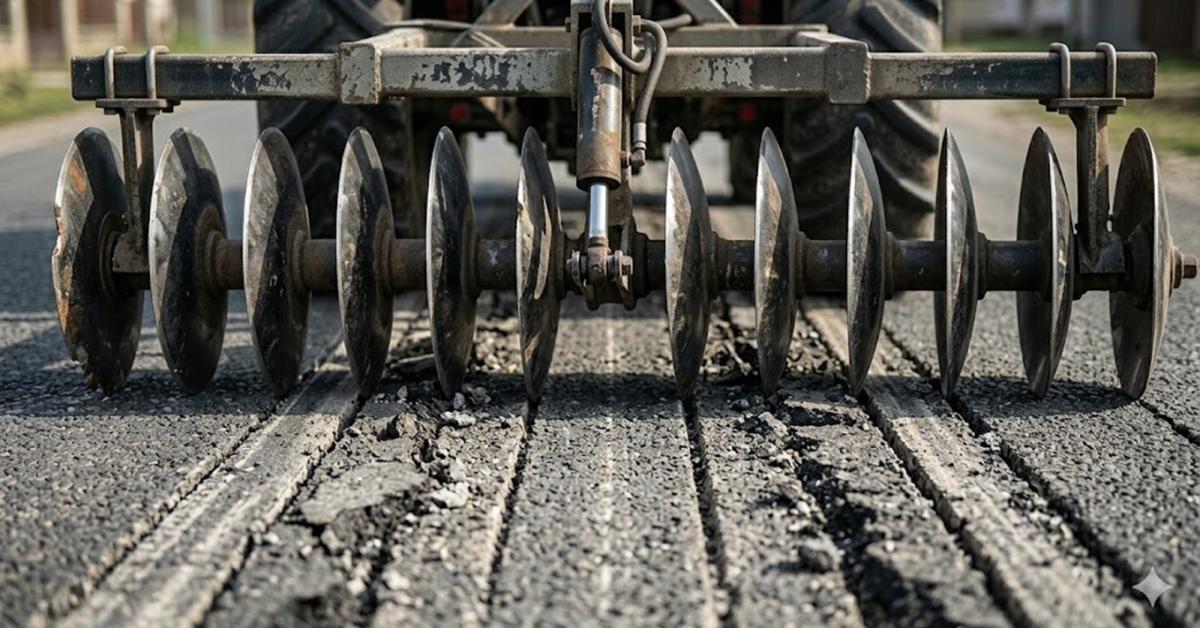 Végigszántotta az aszfaltot, brutális kárt okozott a traktoros