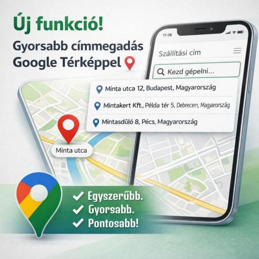Webshop fejlesztés - szállítási cím megadása Google Térkép segítségével Webshop fejlesztés - szállítási cím megadása Google Térkép segítségével