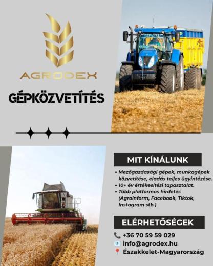 AgrodeX Gépközvetítés 