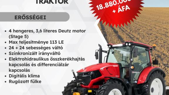 BASAK 5115 demó traktor KÉSZLETKISÖPRÉS - Utolsó darab!