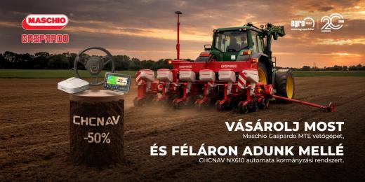 Maschio Gaspardo MTE vetőgép mellé -50% kedvezménnyel automata kormányzás - AGROPARK