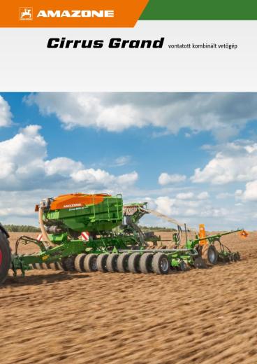 Amazone Cirrus Grand vontatott kombinált gabonavetőgép katalógus