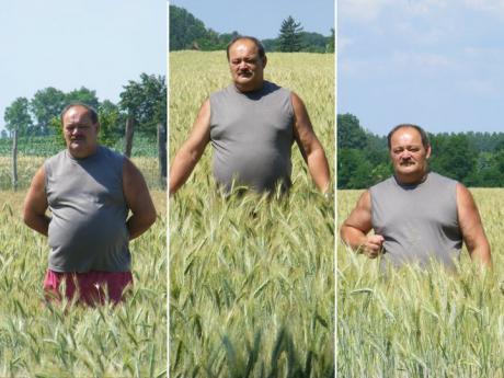 Papp József, Buzsák (június 12.) Kezelt (középen) és kontroll (balra). A harmadik Jilling Tibor területe (jobbra), ami plusz kapott egy amalgerolos felülkezelést.