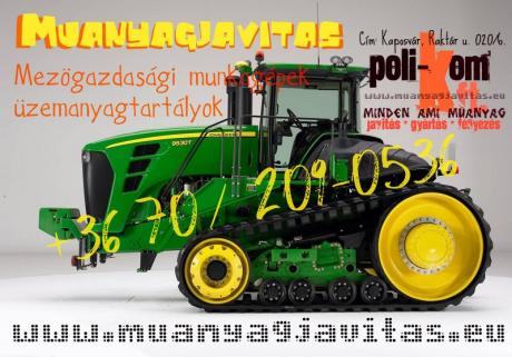 Tartály javítás, műanyag hegesztés, tankok, permetezőgépek javítása