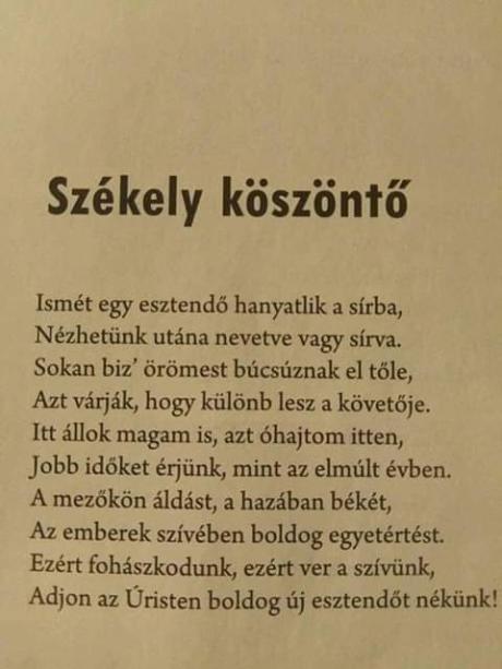 Székely köszöntő