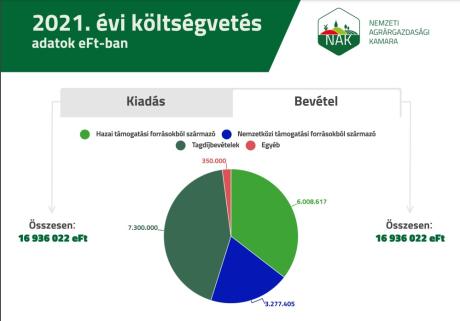 NAK 2021 költségvetése