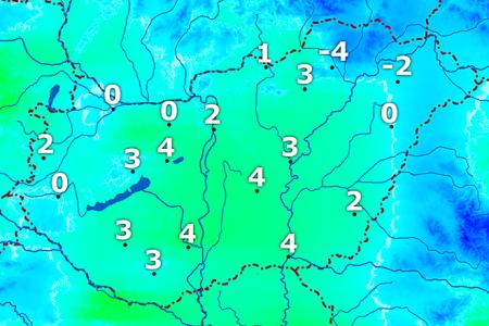Hőmérséklet térkép Hőmérséklet térkép